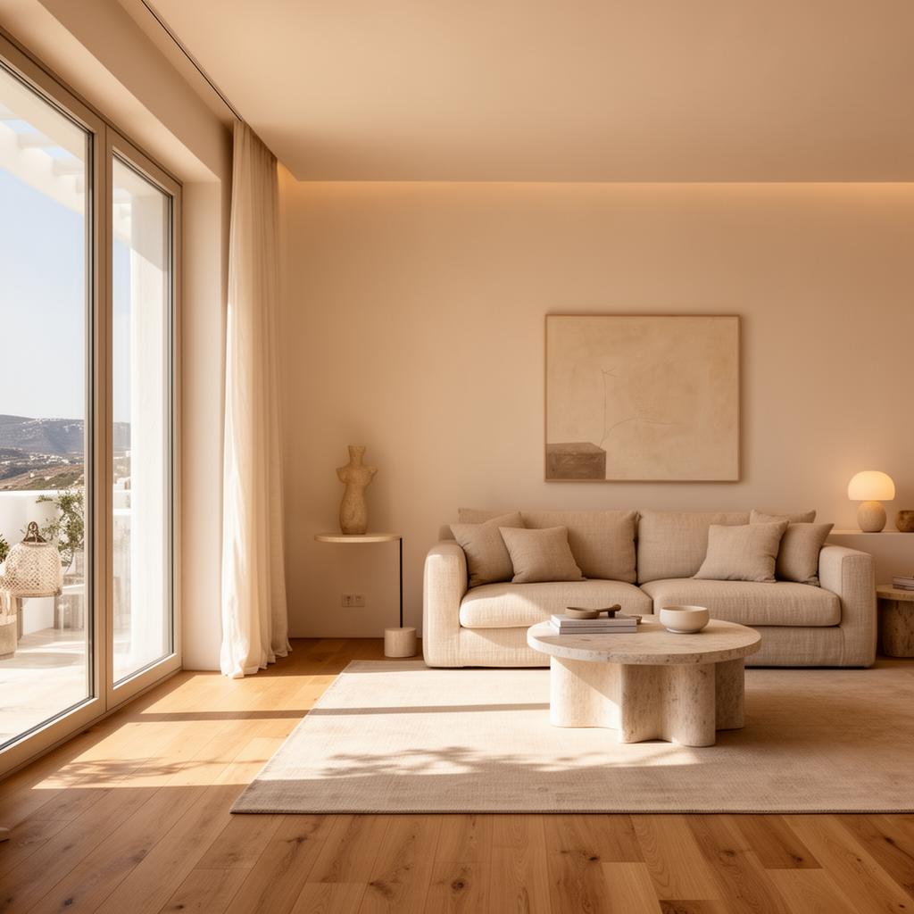 Domicile-managed interior in Greece